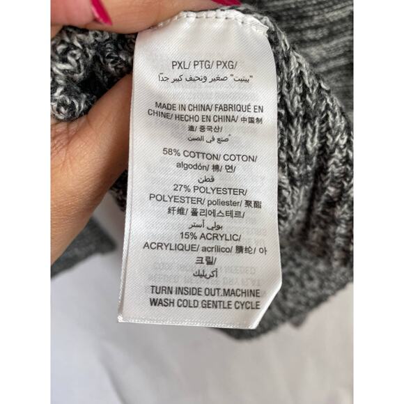 Style & Co Gray Marled Knit Bell Sleeves Sweater Petite XL - Picture 6 of 8